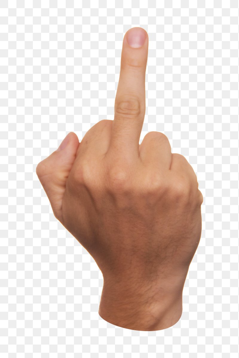 middle finger vector png