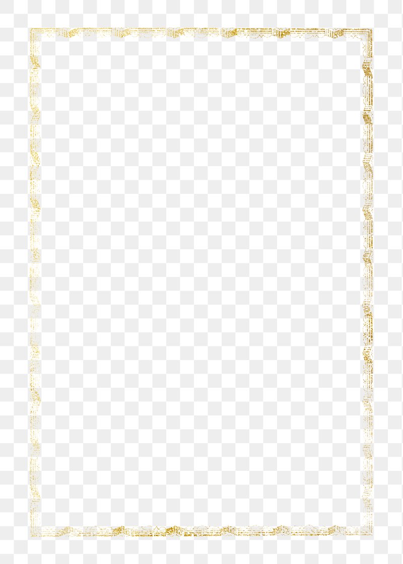 Golden photo frame png image transparent