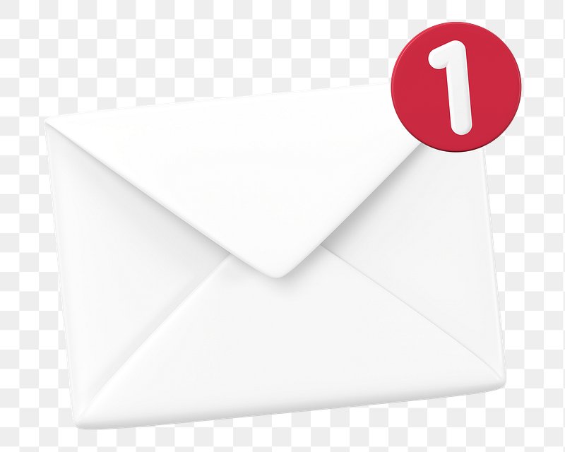 Premium PSD  Red envelope 3d illustration rendered on transparent  background