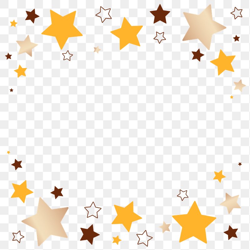 Sparkling Gold Star Sticker with White Border