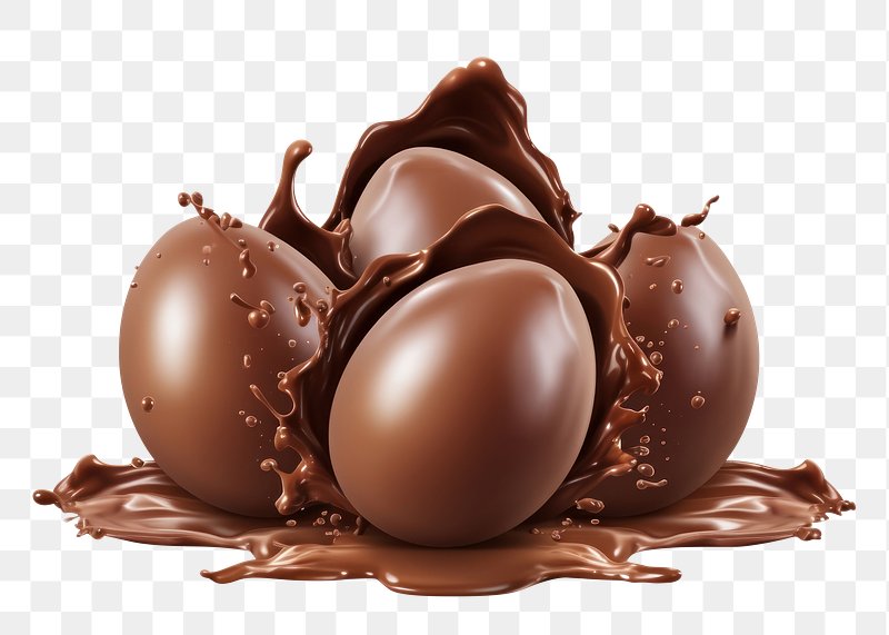 PNG Vector realistic chocolate eggs