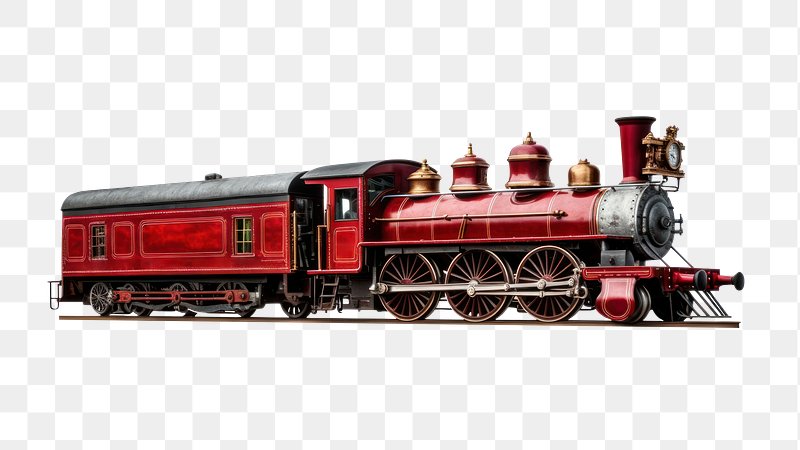 Premium AI Image  Colorful train with a red engine. cartoon colorful train  with a red engine on a white background royalty free illustration