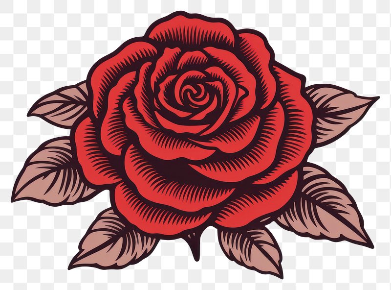 How to Draw a Simple Rose Tattoo Design - YouTube