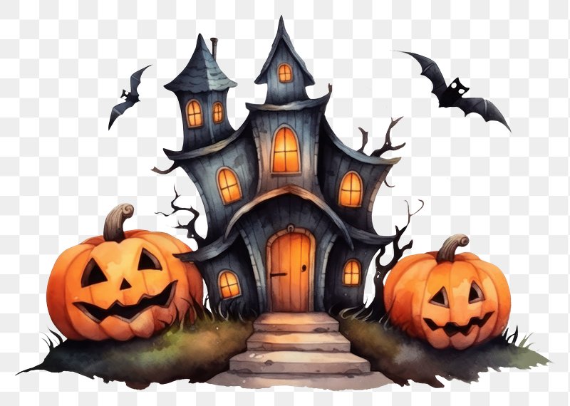 Scary House With Stairs Ghosts Doors Pumpkins Halloween Artoon Vector  Illustrationdecorations, Scary House, Door Design, Pumpkin PNG Transparent  Image and Clipart for Free Download