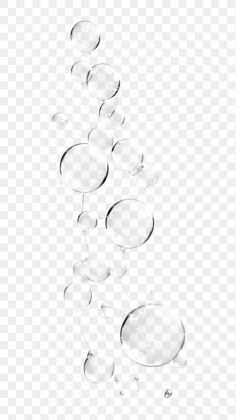 Transparent water realistic glass bubbles. Bubbles PNG. Vector PNG