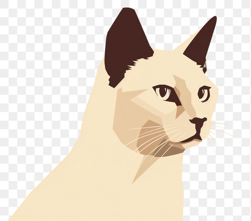 Pixel Siamese Cat Face Isolated Vector Stock Vector (Royalty Free)  1144552613