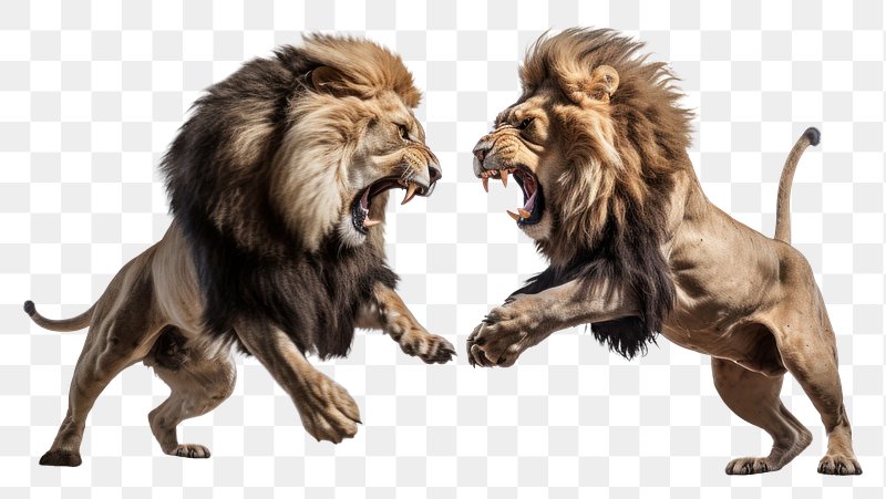 Premium AI Image  The male lion roars AI Generated
