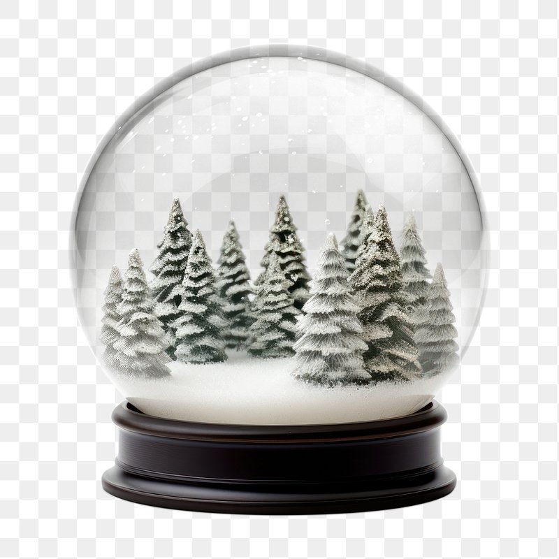 Clear Snow Globe Sticker 