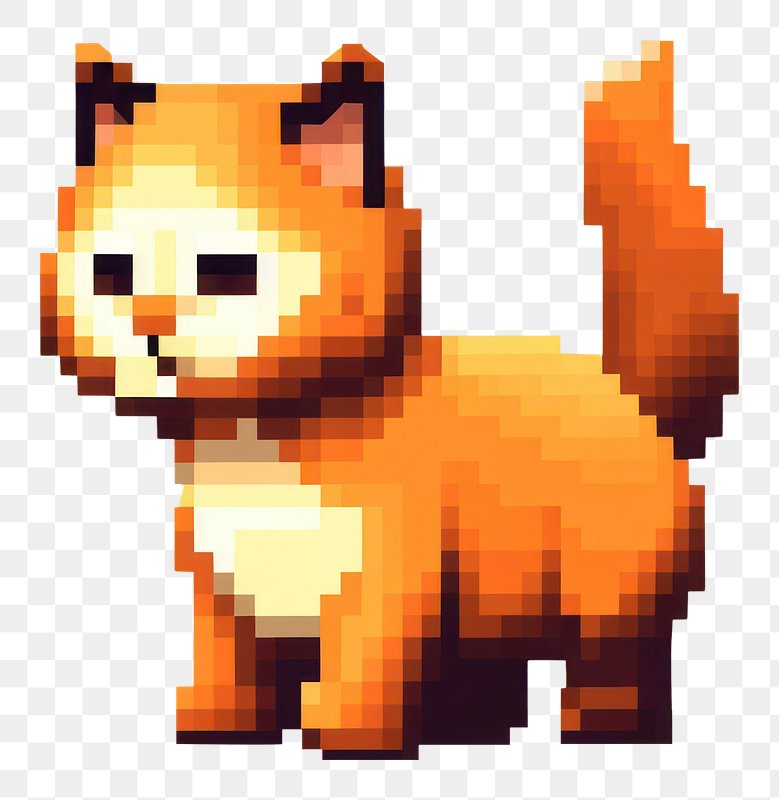 Cat Pixel art Tiger, Cat, animals, text, carnivoran png