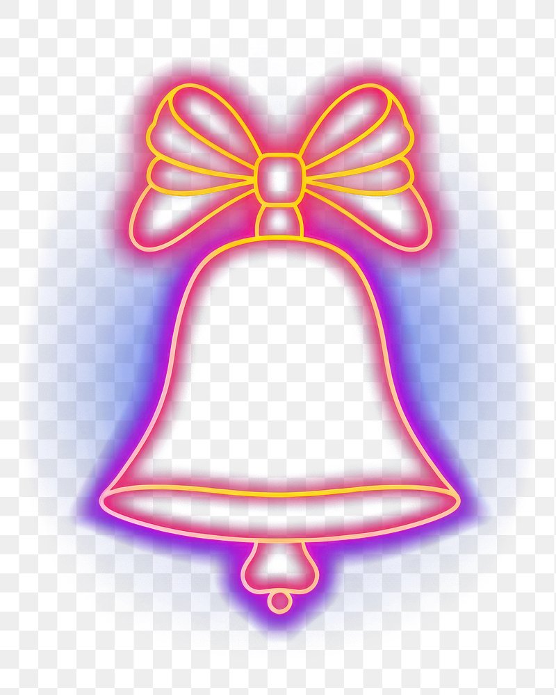 Christmas bells neon icon on light background Vector Image