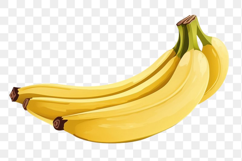 Banana png illustration, transparent background.