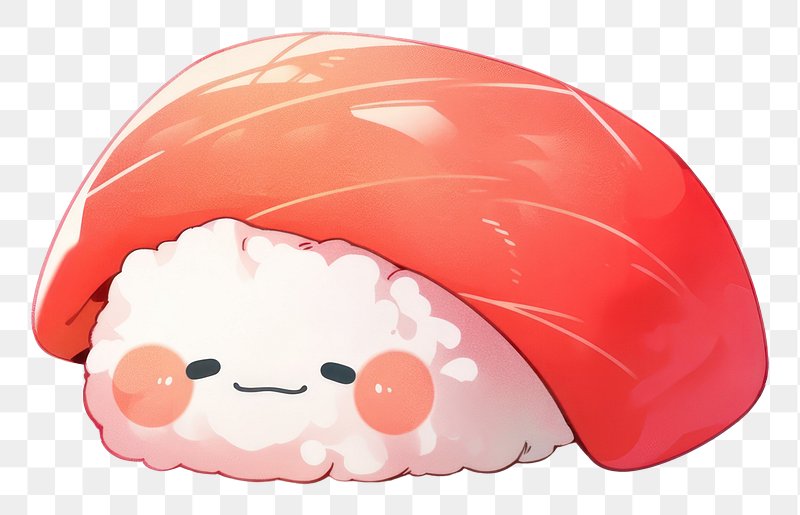 Cute Sushi Clipart PNG Images, Running Cute Roe Sushi, Run, Roe