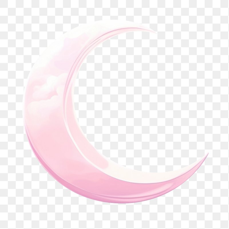 Half moon icon (Symbol png) pink