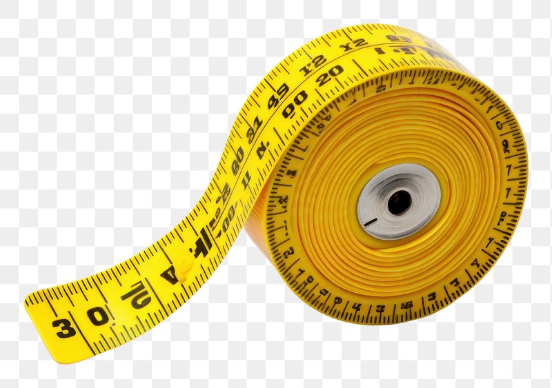 Measuring tape in pink color isolated on transparent background