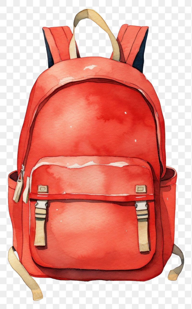 Red Backpack Stock Illustration - Download Image Now - Backpack,  Illustration, Bottle - iStock