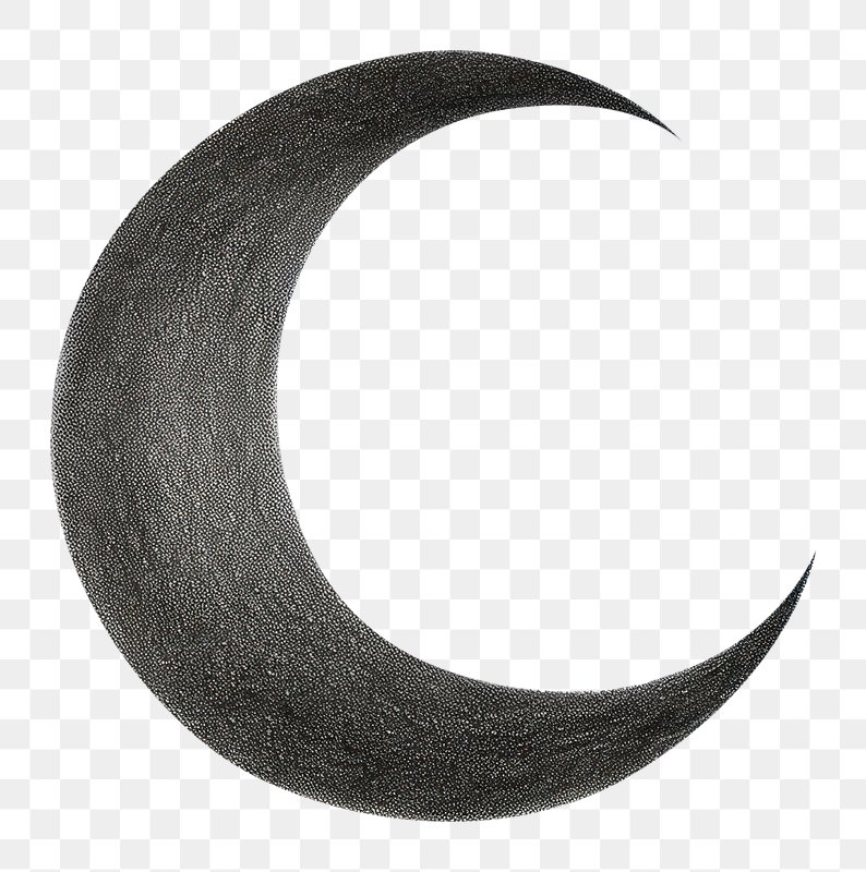 High Resolution Crescent Moon Icon PNG Transparent Background