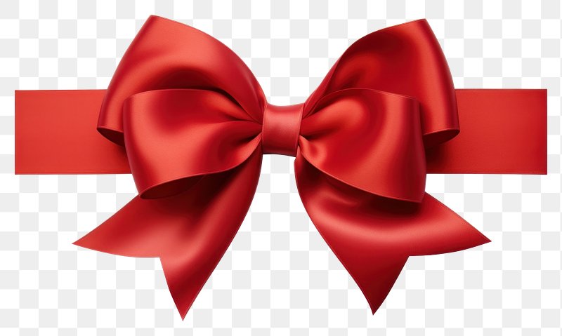 Premium AI Image  Double the Joy with Two Big Red Bows for Gift Wrapping  and Decoration Isolated on White Background