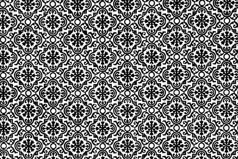 Vintage pattern png black floral | Premium PNG - rawpixel