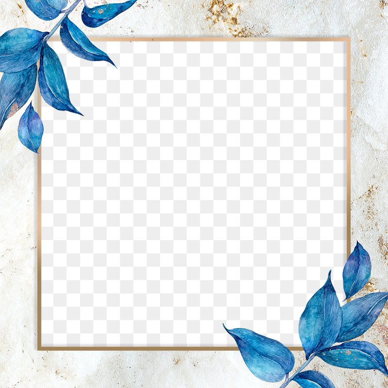 blue frames and borders floral