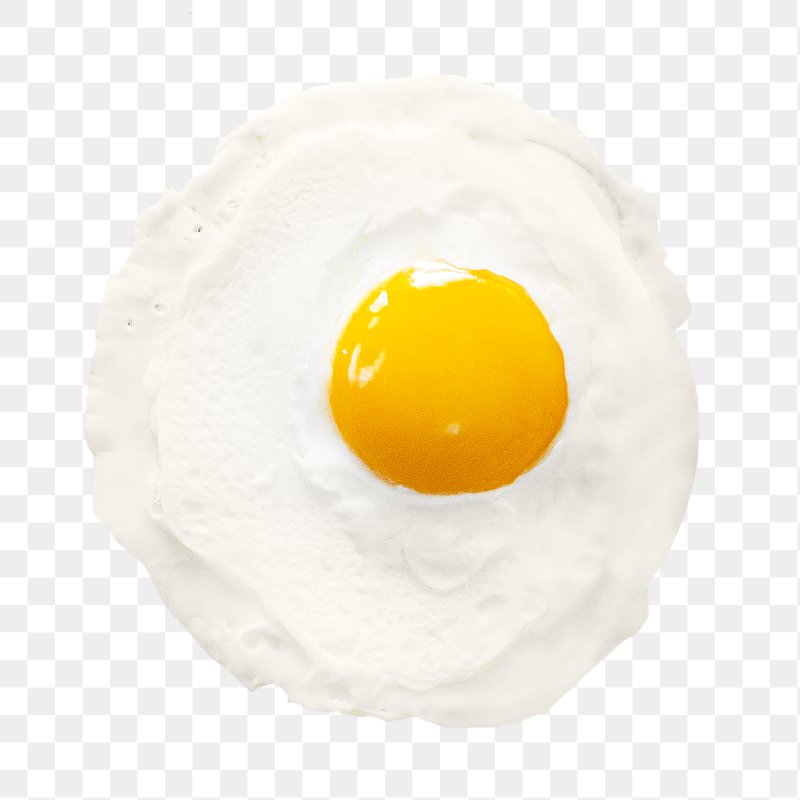 PNG Fried egg food white