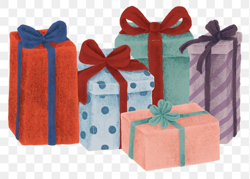 christmas present boxes clipart png