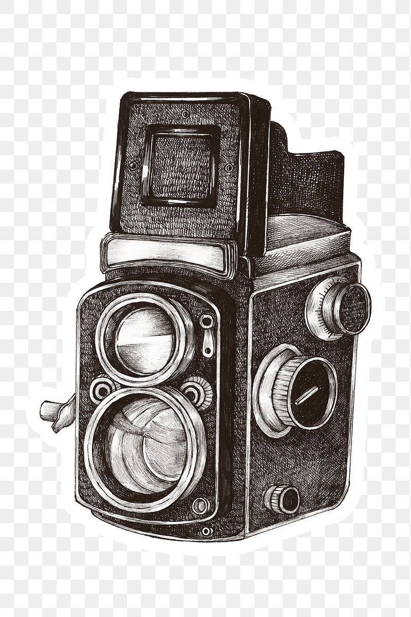 antique camera drawing
