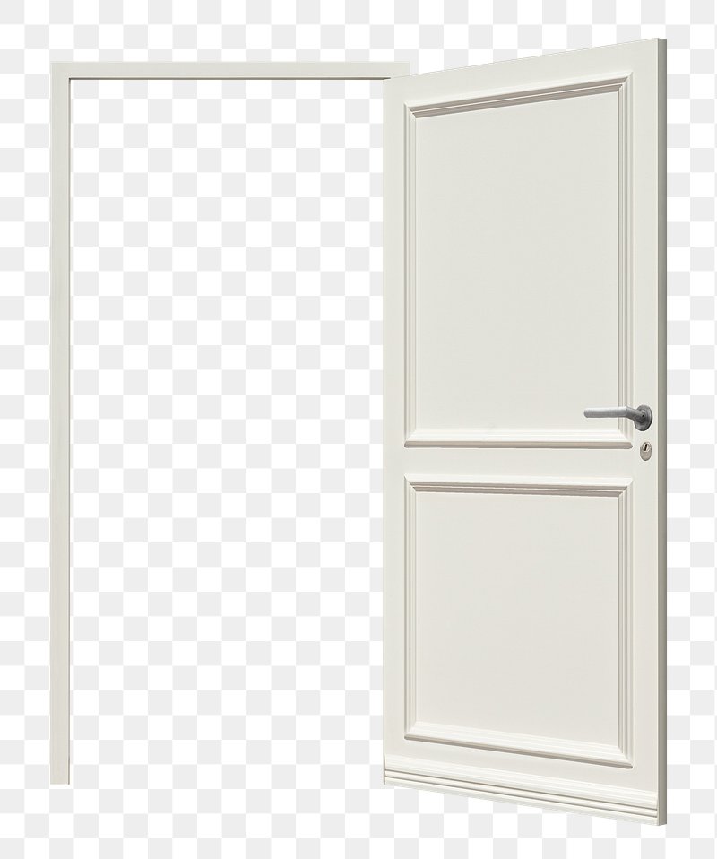 closed white door png