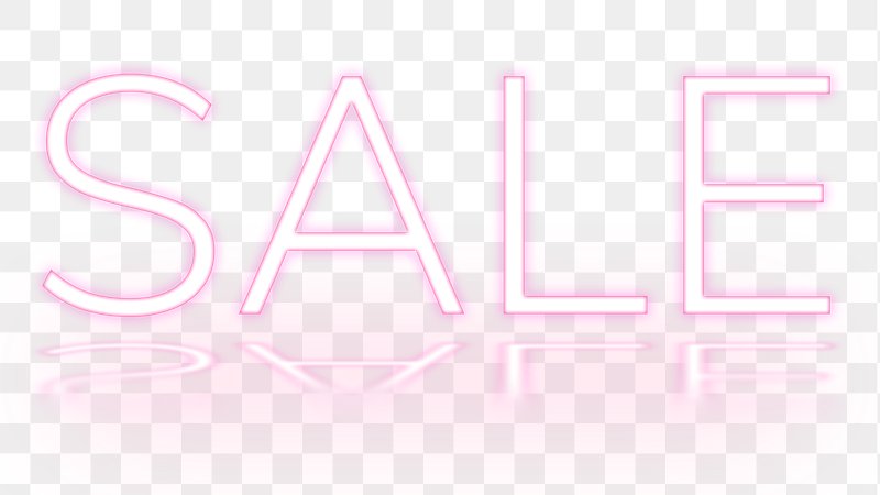 Sale Word Png Neon Font Typography And Lettering