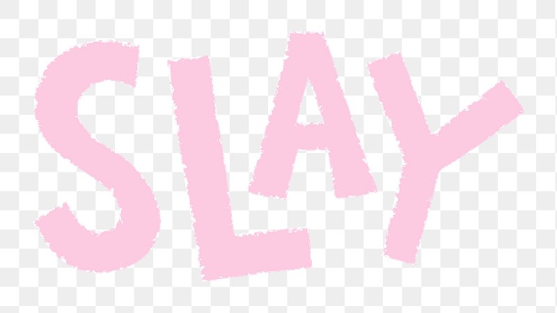 Free Vector  White slay doodle typography on a pastel background vector