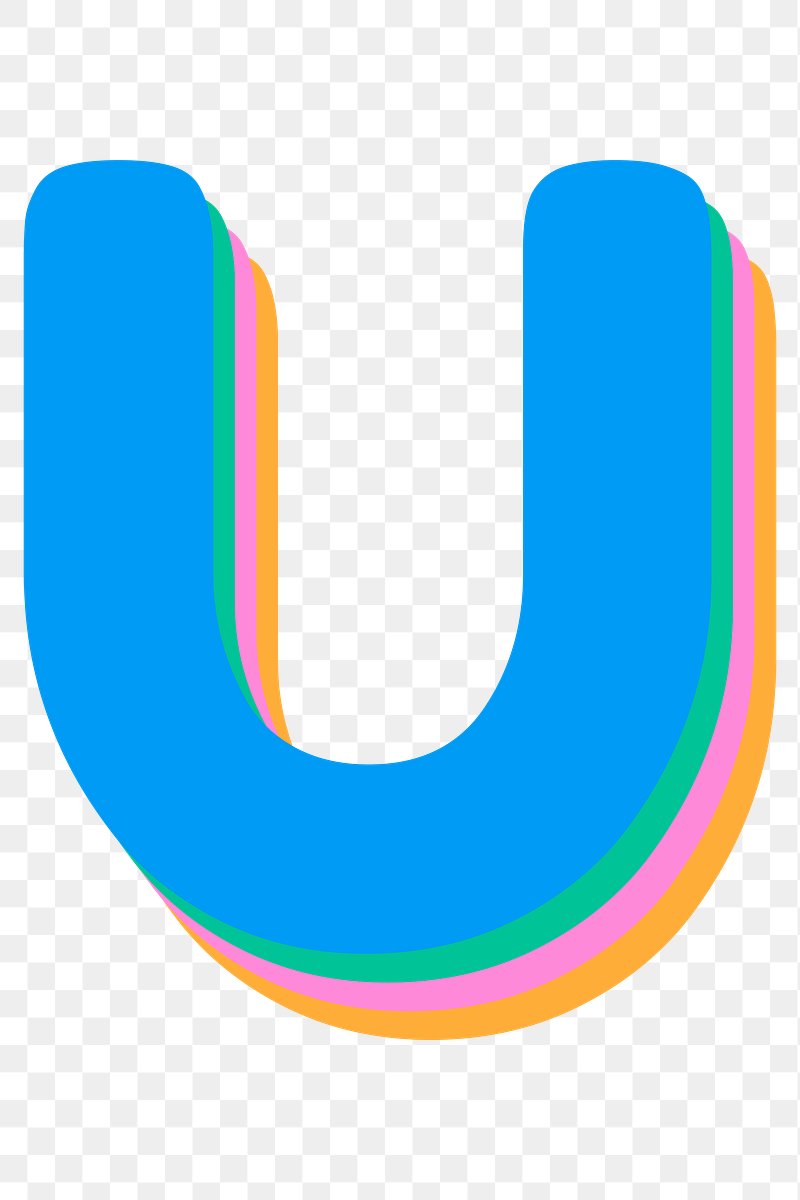 Letter u rounded typography png | Free PNG Sticker - rawpixel