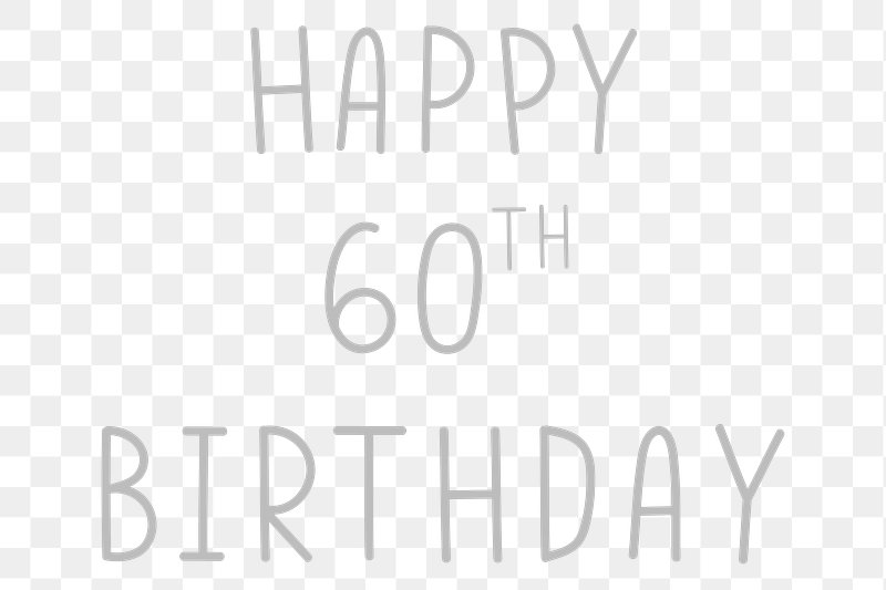 60th anniversary birthday transparent background PNG clipart