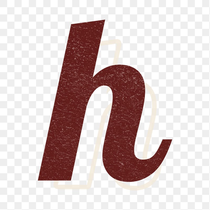 Font h. Loho with h Letter. Useful PNG.