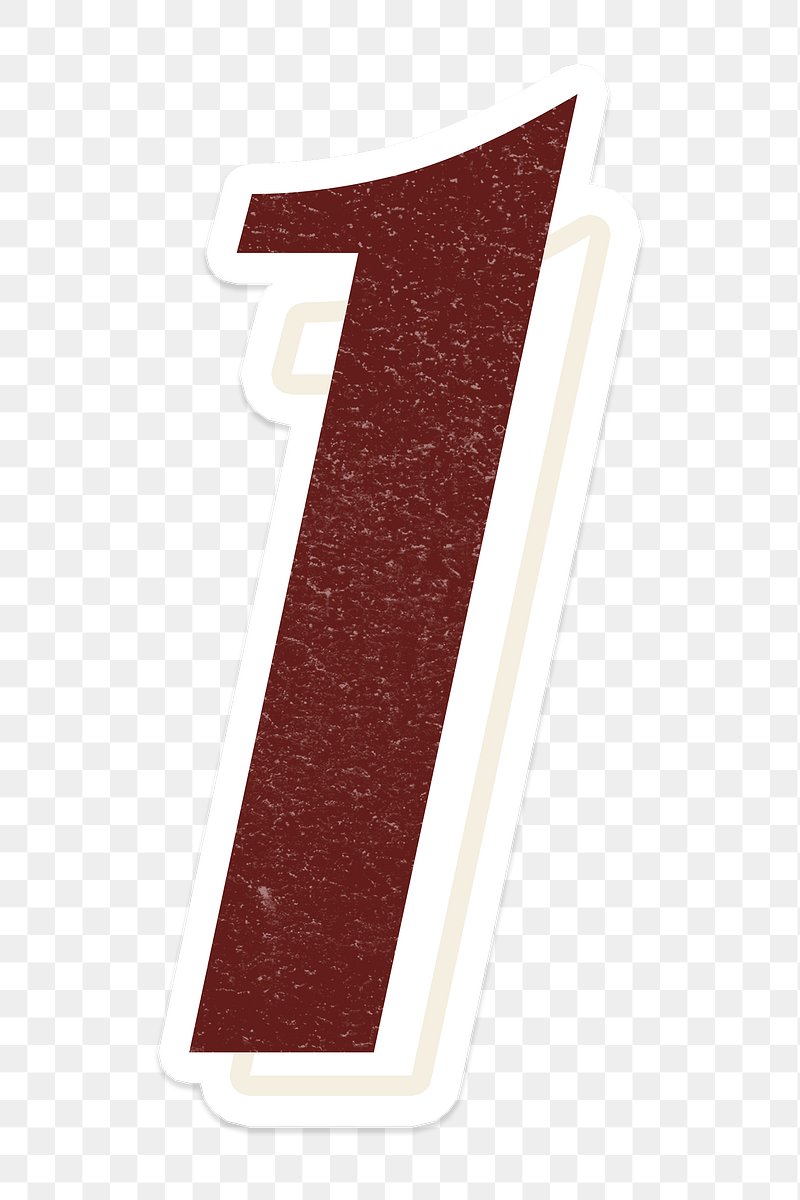 number 1 red