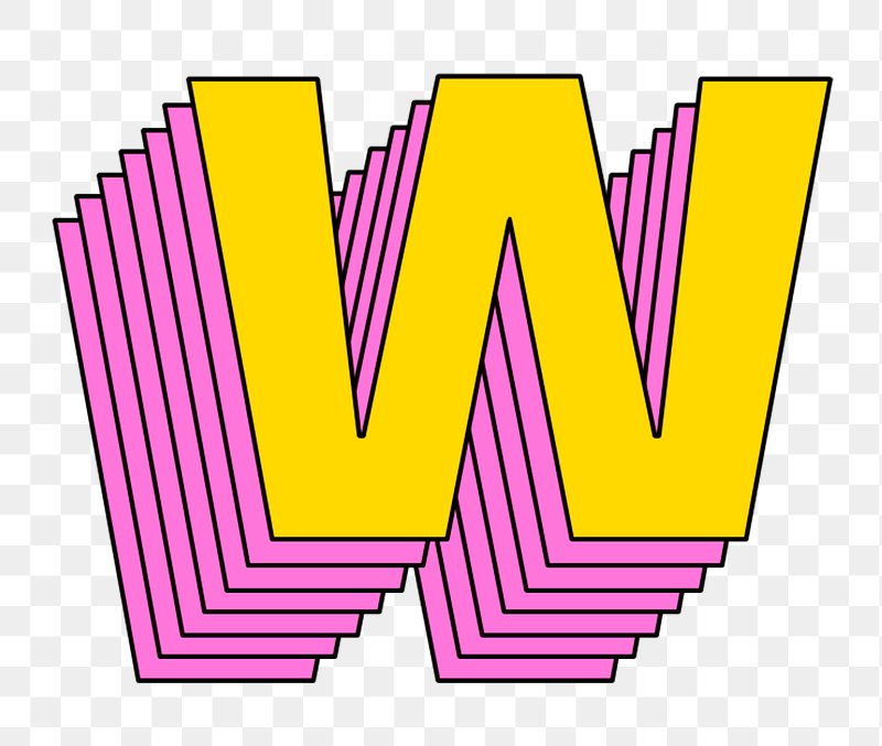 Letter W PNG Yellow Images Free Photos, PNG Stickers, Wallpapers