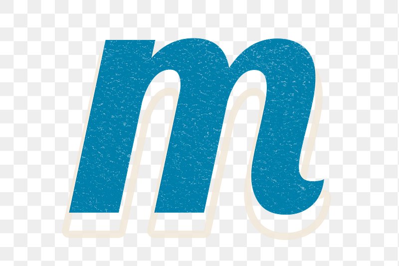 blue letter m