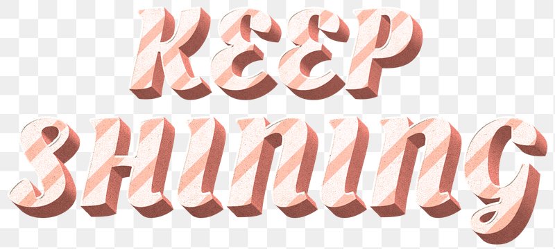 Png Keep Shining Word Candy Cane Typography