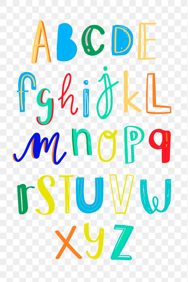 Png hand drawn alphabet typography | Free PNG Sticker - rawpixel