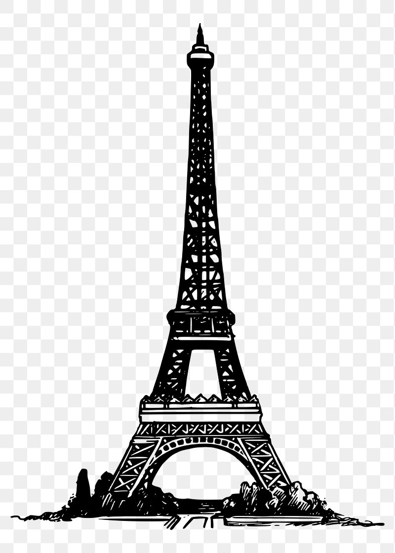 Eiffel Tower Drawing Line art Sketch, eiffel tower, angle, pencil, symmetry  png | PNGWing