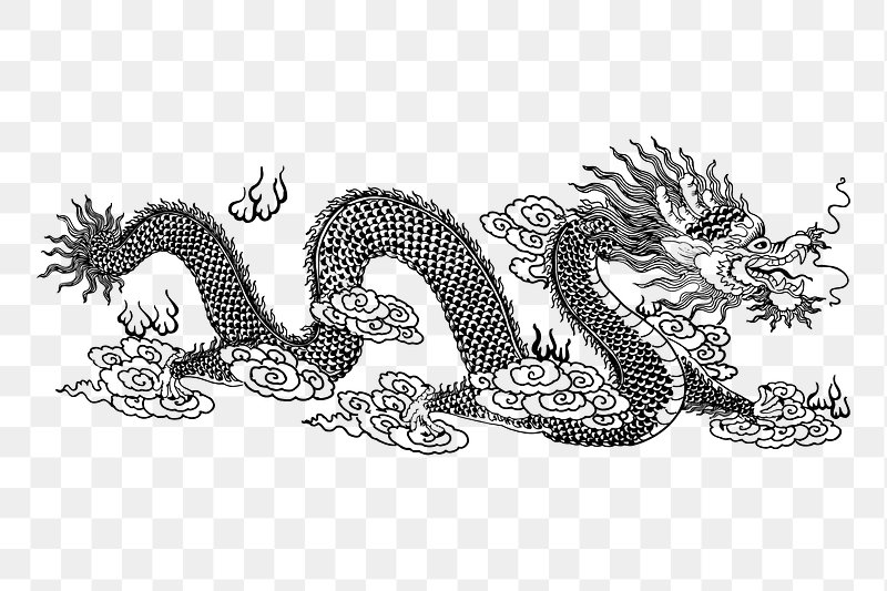 chinese dragon painting simple