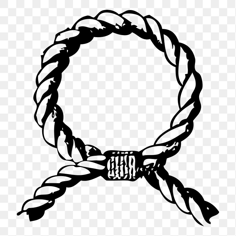 Rope png sticker, hand drawn