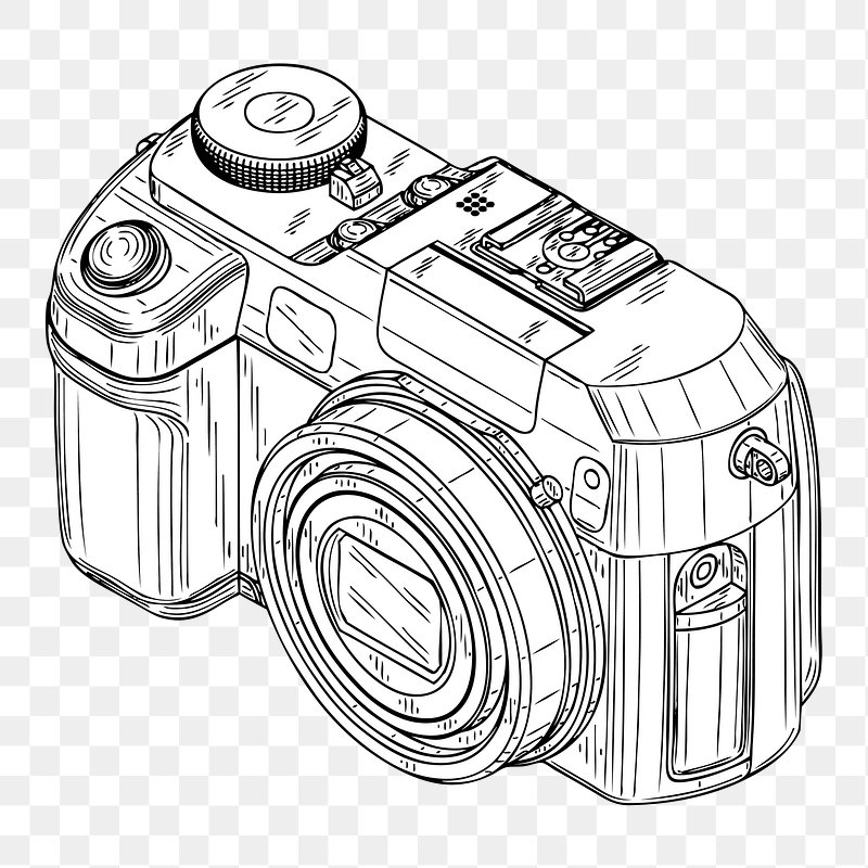 Vintage 35mm SLR Film Camera Drawing on Behance