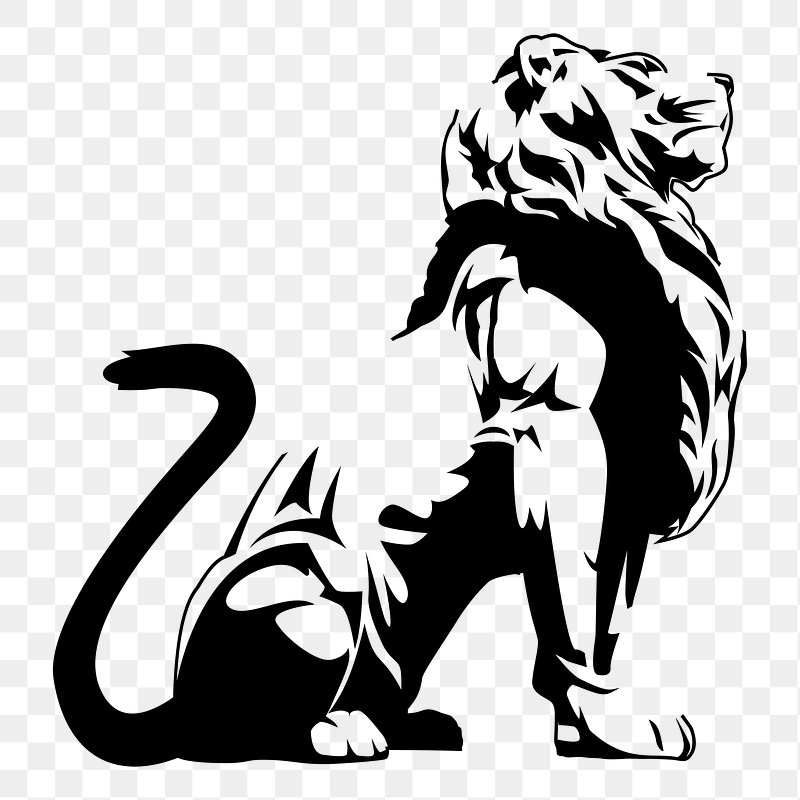Black lion head logo, Lion Tattoo Tribe Tribal Wars, tatoo, mammal, animals  png | PNGEgg