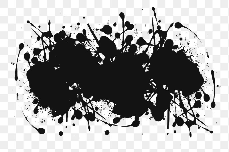 paint splatter clip art black and white