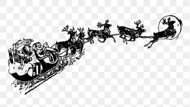 christmas clip art black and white free