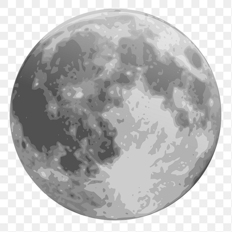 Realistic Moon PNG Clipart Image​