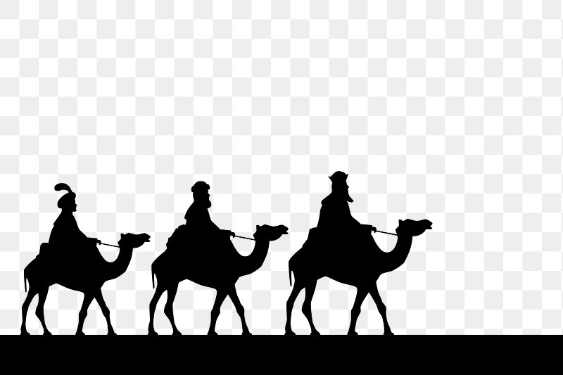 Antique Three Wise Men Camel Christmas the Flight to Egypt Horse