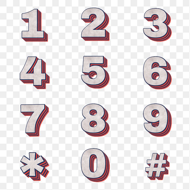 Stickers with numbers Royalty Free Vector Image