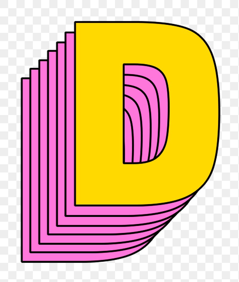 Letter d uppercase layered png | Free PNG Sticker - rawpixel