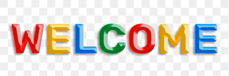 Colorful welcome text png bevel | Free PNG Sticker - rawpixel