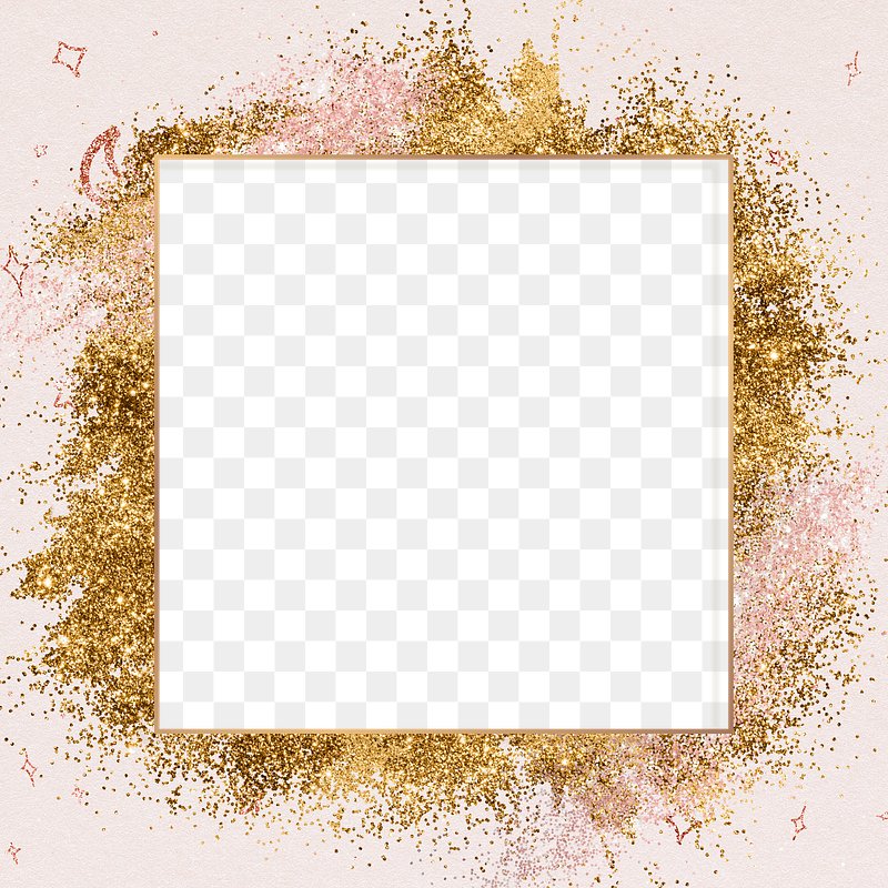 Gold glitter frame png festive | Free PNG - rawpixel